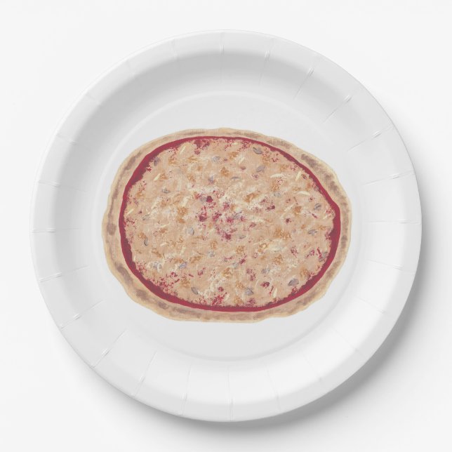 Pizza Themed Painting Paper Plates (Front)