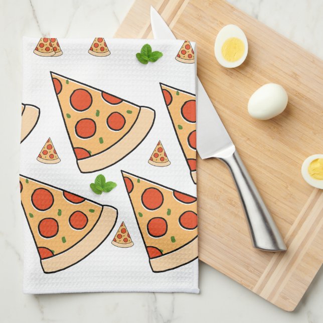 Pizza Themed Tea Towel (Quarter Fold)