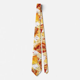 Pizza time Beer time Tie