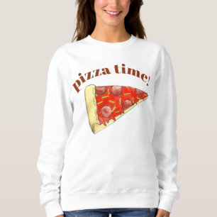 Pizza Time Pepperoni Cheese New York Slice Foodie Sweatshirt