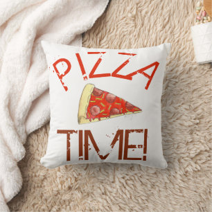 Pizza Time Pepperoni NYC Cheese Slice Italian Food Cushion