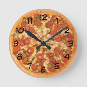 Pizza Time Round Clock