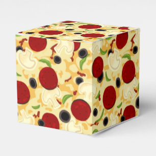 Pizza Toppings Pattern Favour Box