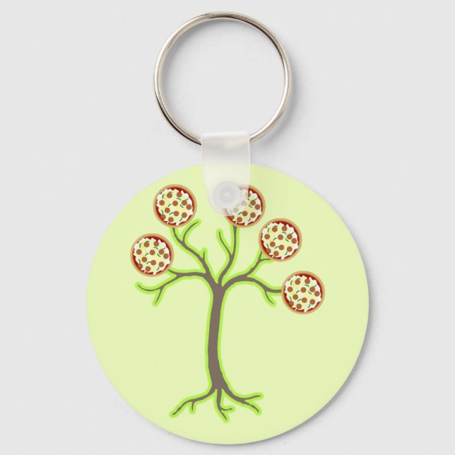 pizza tree key ring (Front)