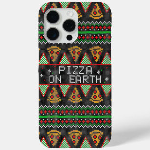 Pizza Ugly Christmas Sweater iPhone 15 Pro Max Case