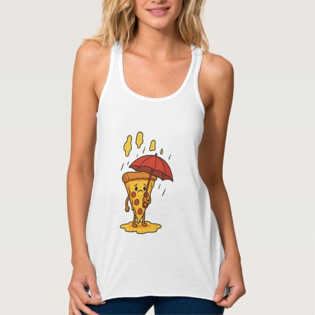 Pizza Under the Cheese Rain Singlet (Front)