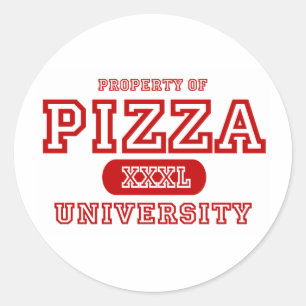 Pizza University Classic Round Sticker