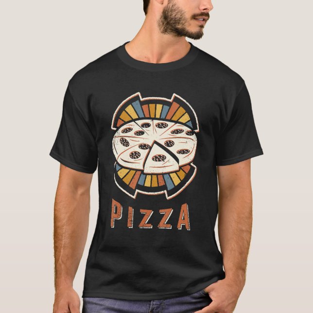 Pizza Vintage Classic Retro Love T-Shirt (Front)