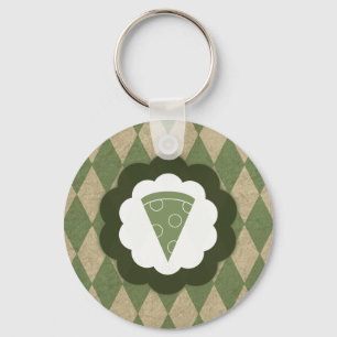 pizza vintage key ring