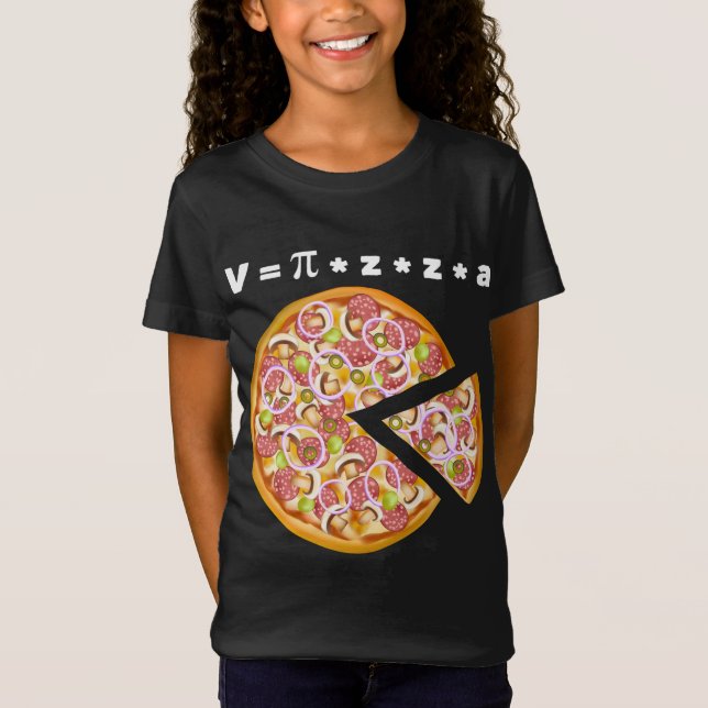 Pizza Volume Equation Math Lover T-Shirt (Front)