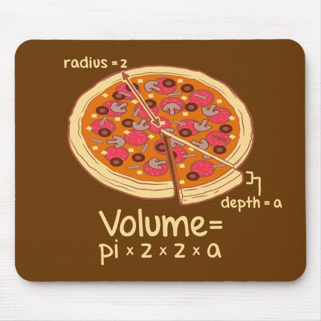 Pizza Volume Mathematical Formula = Pi*z*z*a Mouse Pad (Front)