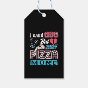 Pizza vs Abs - Bulking Diet - Funny Carbs Novelty Gift Tags