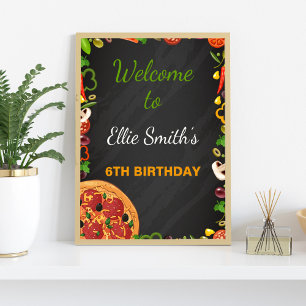 Pizza Welcome Sign,Pizza Party Birthday Sign