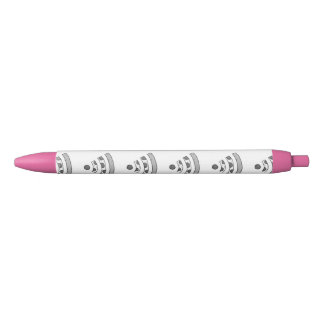 PIZZA WI FI Pink Trim Pen, Black Ink Pen
