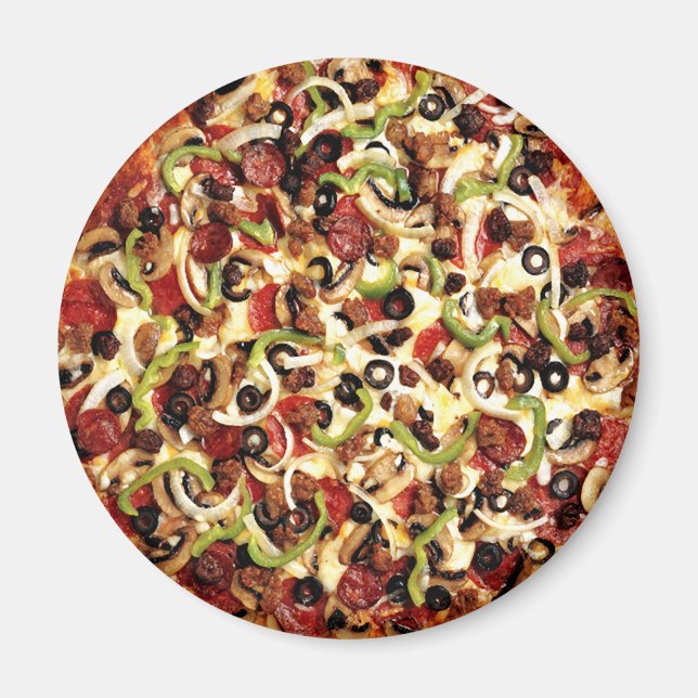 Pizza with Olives Magnet (Front)