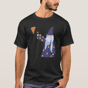 Pizza Wizard Food Pun Pizzard Magic Fast Food Humo T-Shirt
