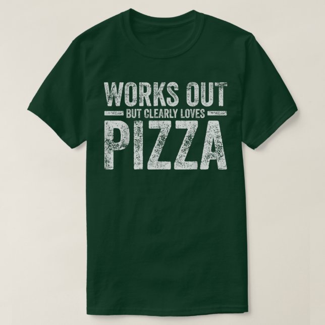 Pizza Workout Fitness Vintage 25324647 T-Shirt (Design Front)
