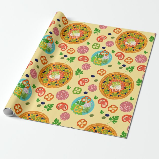 Pizza Wrapping Paper (Unrolled)