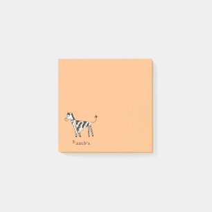 Pizza Zebra Cute Kids Cartoon Post-it Notes