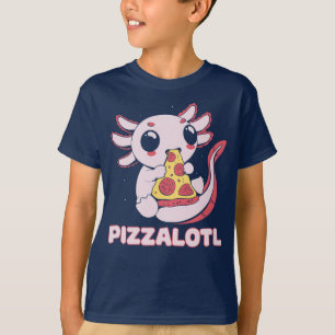 PIZZALOTL cute axolotl amphibian eat pizza lover  T-Shirt