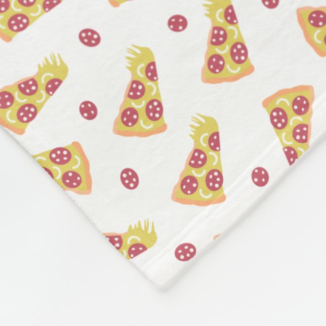 Pizzas Fleece Blanket (Corner)
