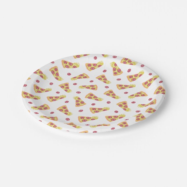 Pizzas Paper Plate (Angled)