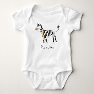 Pizzebra Pizza Zebra Kid's Baby Bodysuit T-Shirt