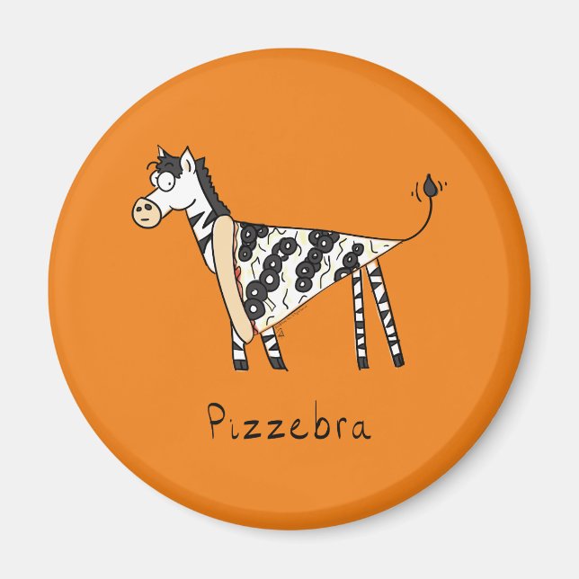 Pizzebra Pizza Zebra Magnet (Front)