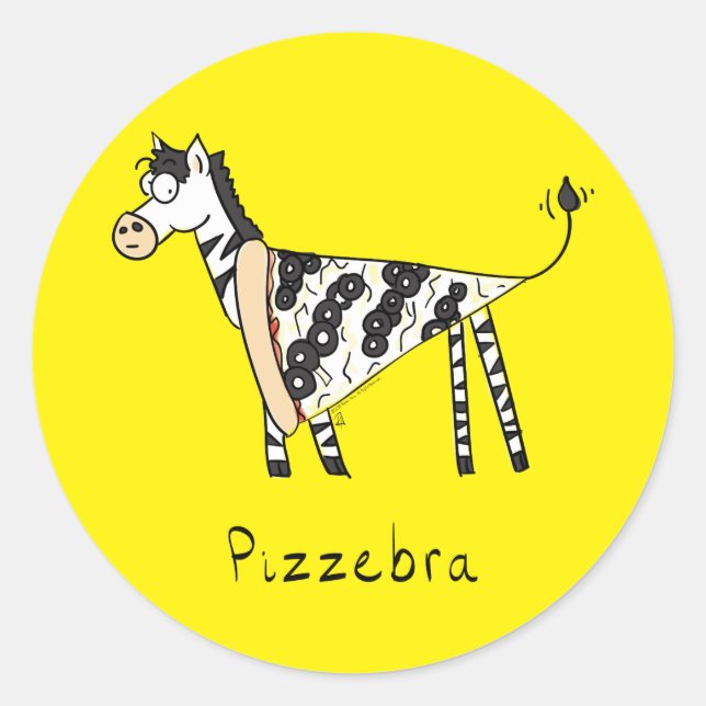 Pizzebra Pizza Zebra Stickers (Front)