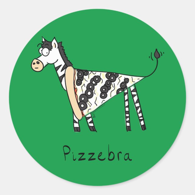 Pizzebra Pizza Zebra Stickers (Front)