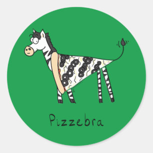 Pizzebra Pizza Zebra Stickers