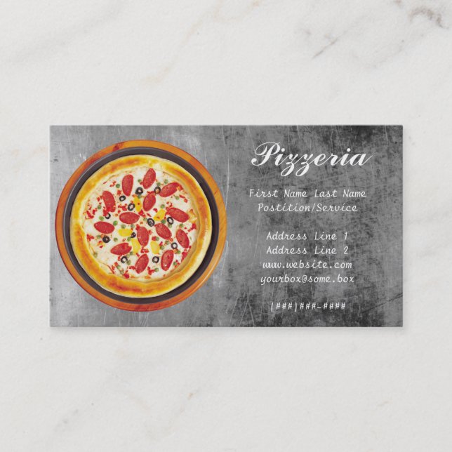 Pizzeria Business Card (Front)