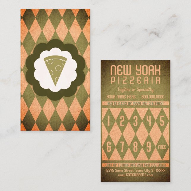 pizzeria diamonds stamp card (Front/Back)