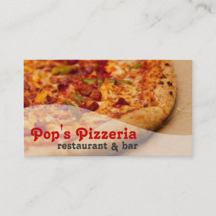 Pizzeria Food Restaurant Diner Eatery Catering Business Card