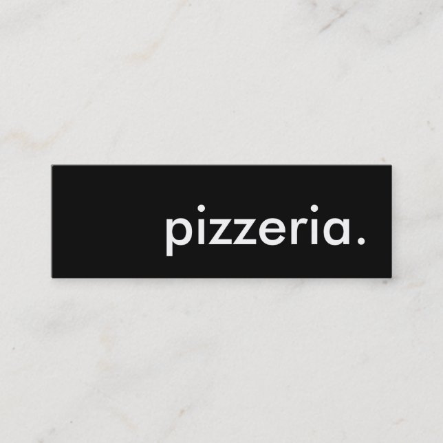 pizzeria. mini business card (Front)