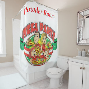 Pizzeria Shower Curtain Powder Room