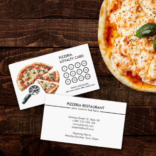Pizzeria Simple Modern Loyalty Card 