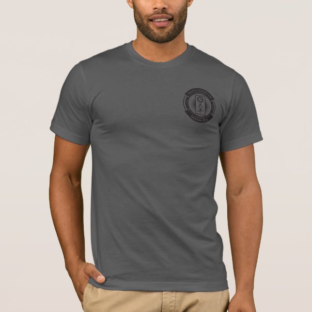 PJK Bella T-shirt / Men / black logo on grey (Front)