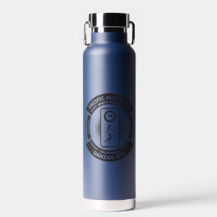 PJK Insulated Bottle / black logo on blue