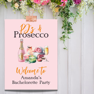 Pjs and Prosecco Pink Spa Bachelorette Party  Poster