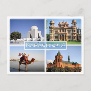PK Karachi - Mazar e Quaid - Mohatta Palace - Postcard