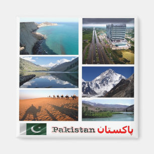 PK - Pakistan - Collage Mosaic Magnet