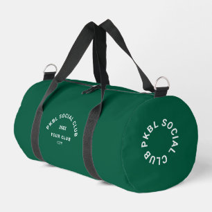 PKBL Social Club Crest Monogram Green Pickleball Duffle Bag