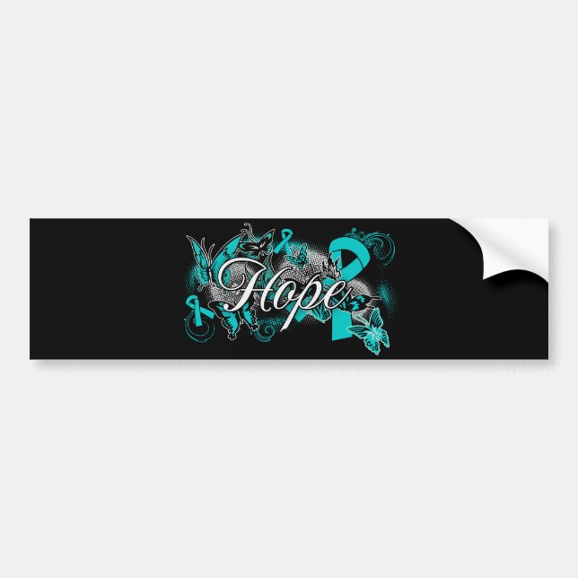 PKD Garden Ribbon Bumper Sticker (Front)