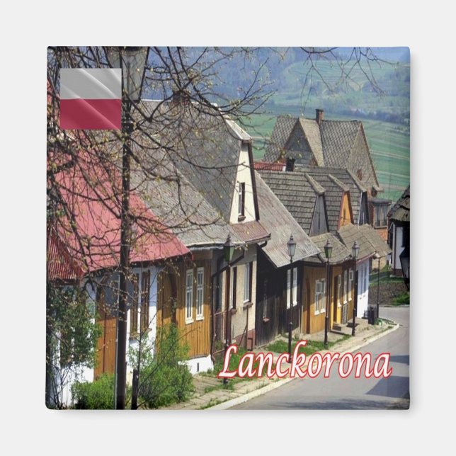 PL - Poland - Lanckorona - Panorama Magnet (Front)