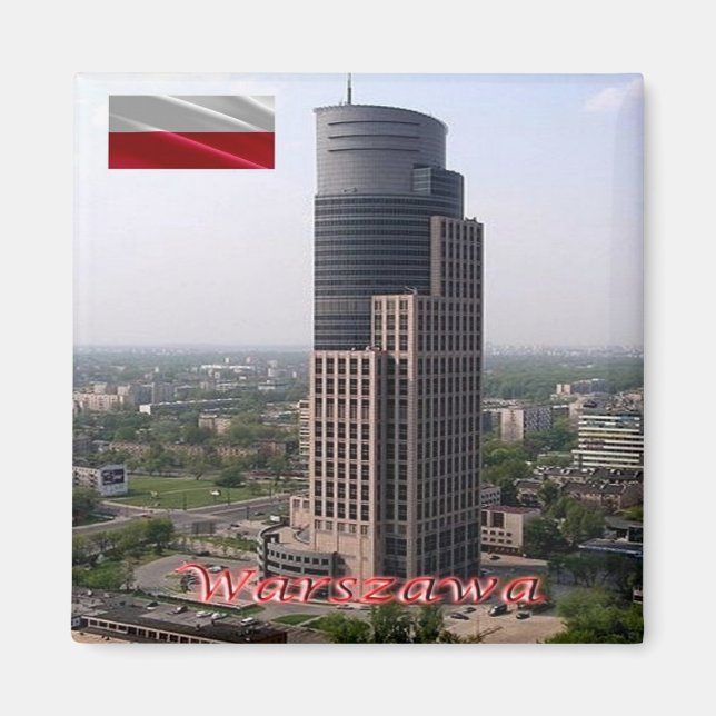 PL - Poland - Warsaw - Trade Tower Magnet (Front)