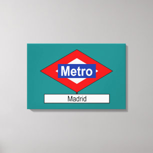 Placa Metro Madrid Canvas Print