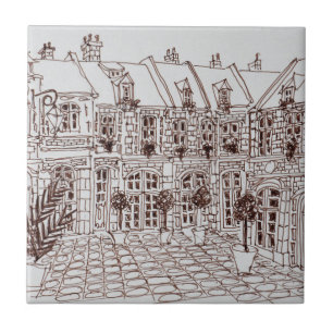 Place Aux Oignons, Old Town Lille, France Tile