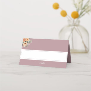Place Card - Elegant floral pink wedding design