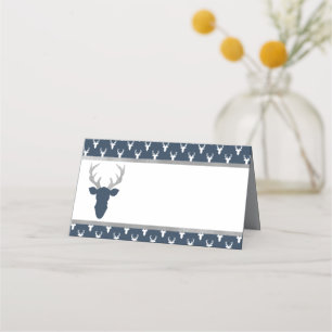 Place Card, Food Tent, Woodland Deer, Antlers Card